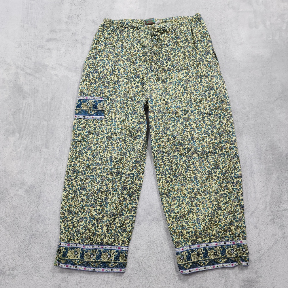 Vintage Karavan Trading Company Pants Womens L Multicolor Floral Harem Boho